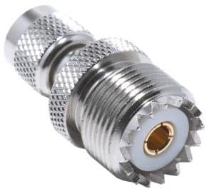 MiniUHF male to SO239 female adapter
