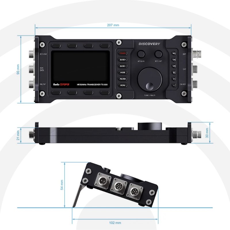 Lab599 TX-500 Discovery Portable HF/50 MHz SDR Transceiver - Image 4